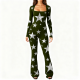 Outdoor Multi-Scene Yoga Jumpsuit - Women's Comfort Shaping Wide-Leg Gym Workout Suit Set